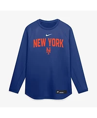 Nike Men's Royal New York Mets Authentic Collection Raglan Dri-fit Sweatshirt