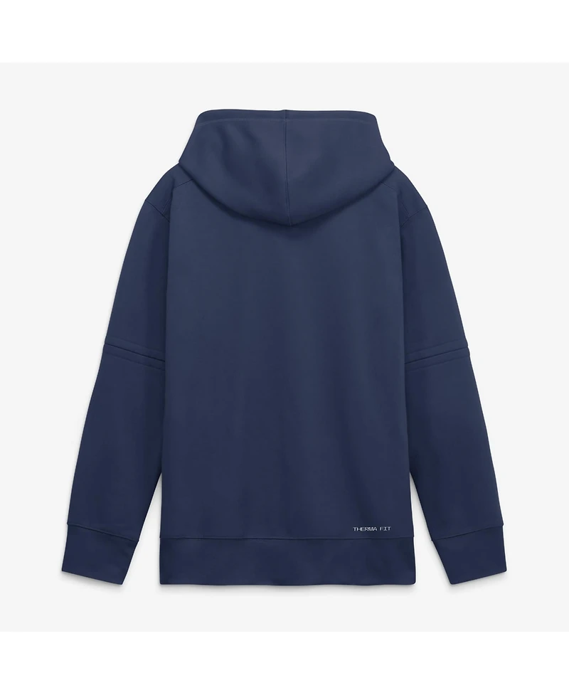 Nike Men's Navy Milwaukee Brewers Authentic Collection Therma-fit Hoodie
