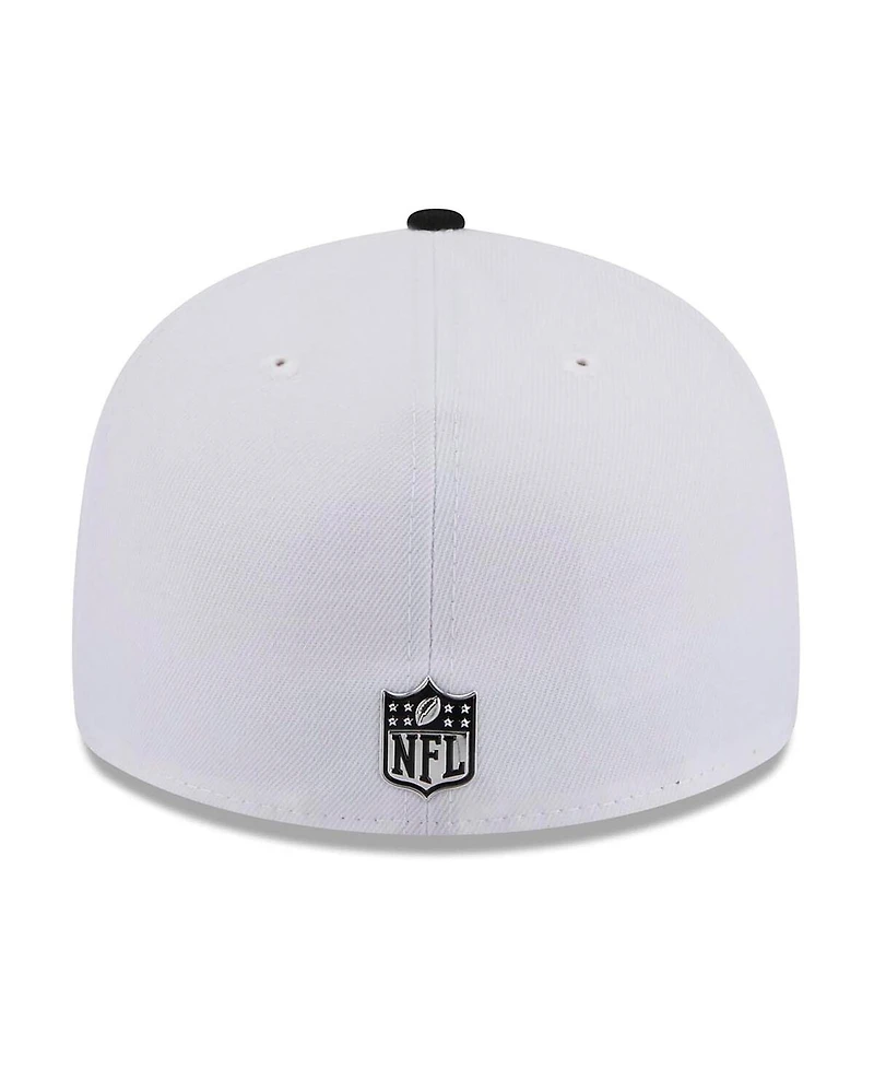 New Era Men's White/Black Baltimore Ravens 2026 Nfl Draft Pre-Curved 59FIFTY Fitted Hat
