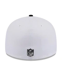 New Era Men's White/Black Baltimore Ravens 2026 Nfl Draft Pre-Curved 59FIFTY Fitted Hat