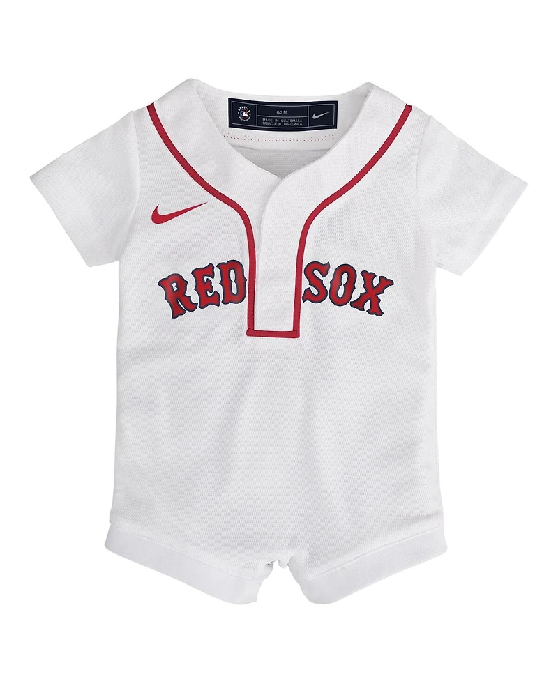 Nike Baby Boys and Girls White Boston Red Sox Home Replica Romper Jersey