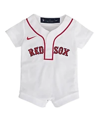Nike Baby Boys and Girls White Boston Red Sox Home Replica Romper Jersey