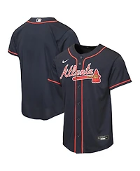Nike Big Boys and Girls Navy Atlanta Braves Alternate Replica Jersey