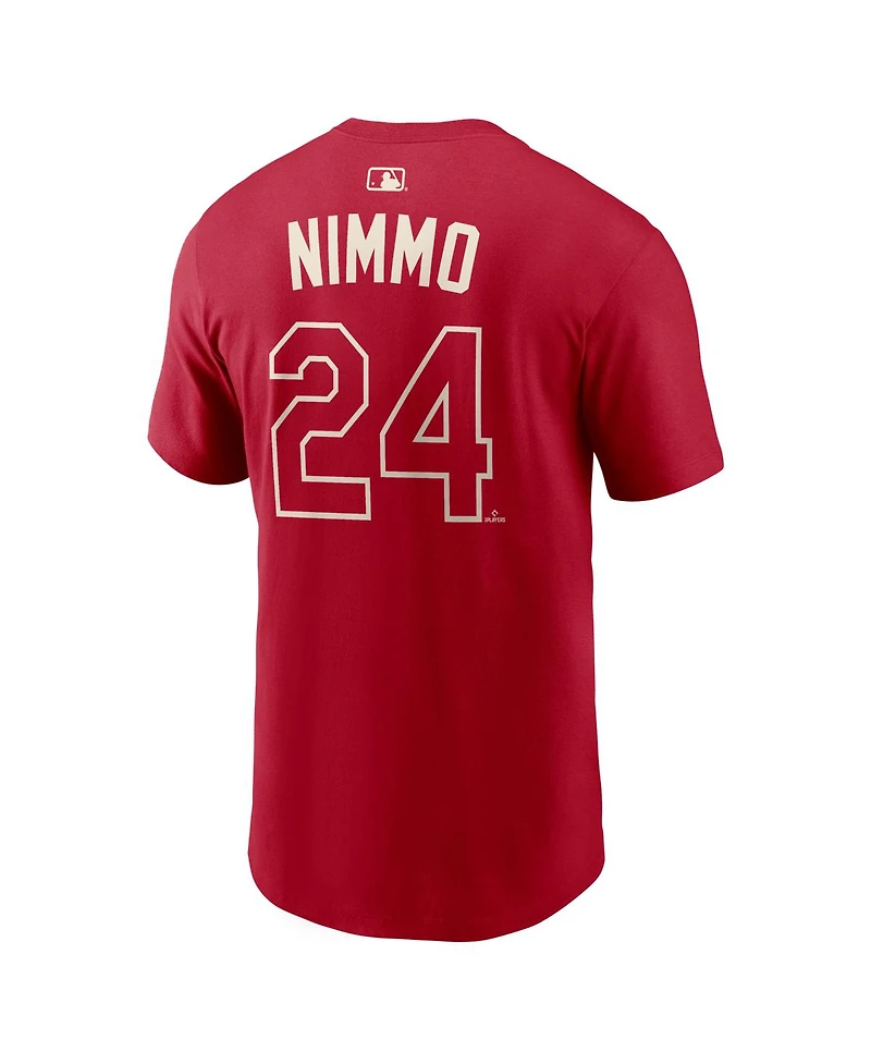 Nike Men's Brandon Nimmo Red Texas Rangers 2026 City Connect Name Number T-Shirt