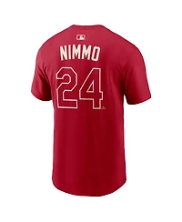 Nike Men's Brandon Nimmo Red Texas Rangers 2026 City Connect Name Number T-Shirt