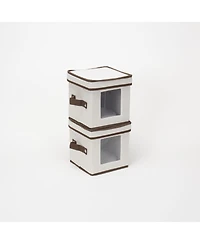 Household Essentials Saucer Storage Box, Windowed Panel.