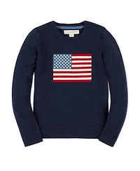 Hope & Henry Toddler Boys and Organic Crew Neck Flag Sweater