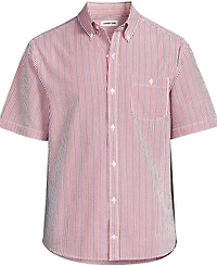 Lands' End Men's Short Sleeve Seersucker Shirt