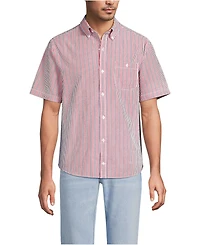 Lands' End Men's Short Sleeve Seersucker Shirt