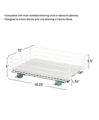 Household Essentials Glidez 1-Tier Steel Pull-Out Cabinet Organizer