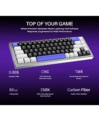 Uniqmag UQ68 High Precision Magnetic Switch Springless Rgb Tkl Gaming Keyboard for Pc