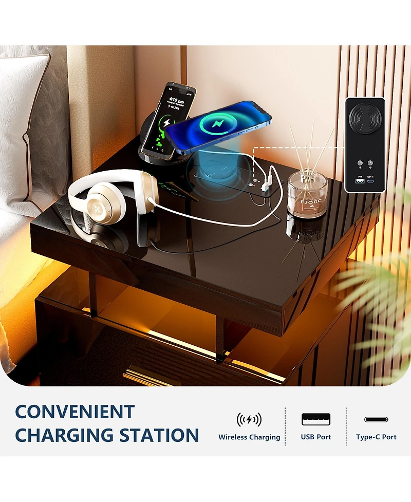 Vlsrka Ashten 2 - Drawer Nightstand