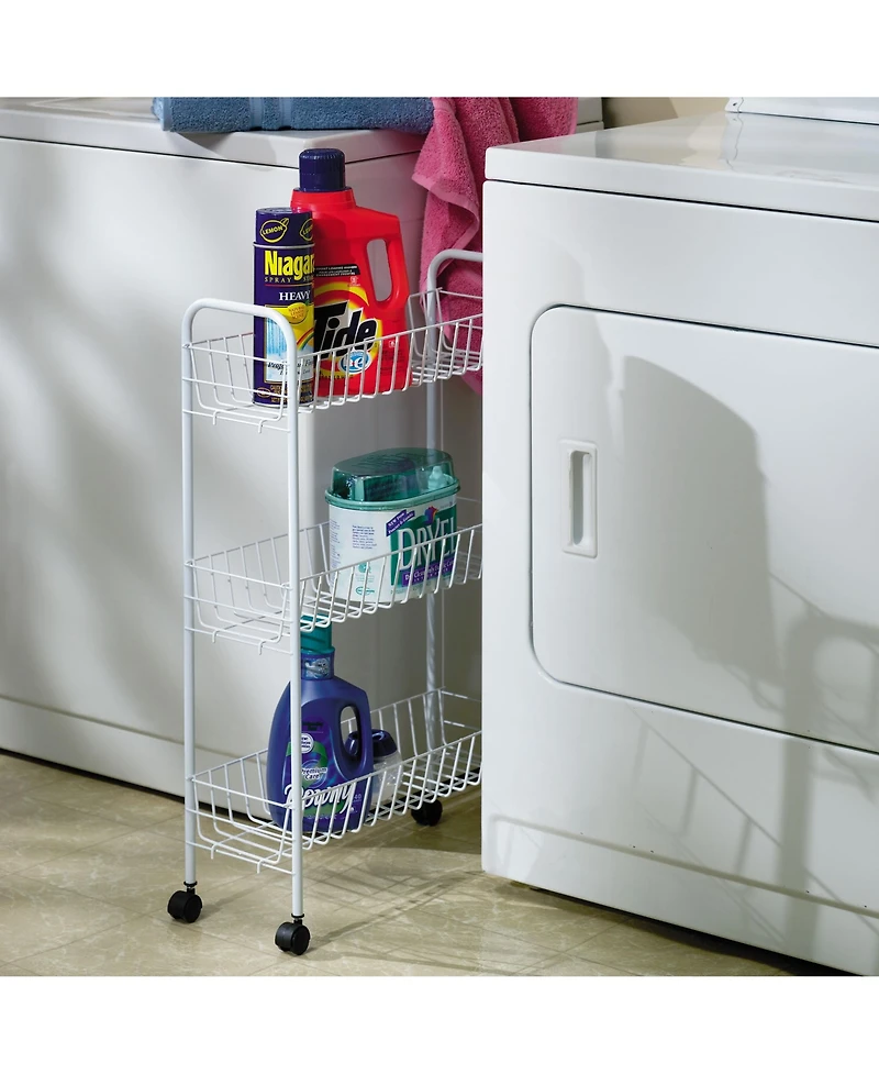 Household Essentials Slimline 3-Shelf Utility Cart