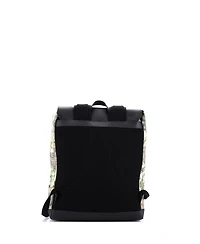 Pre-Owned Gucci Buckle Backpack Blooms Print Gg Coated Canvas and Leather