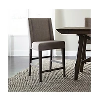Liberty Furniture Industries, Inc Double Bridge Upholstered Counter Chair (Rta)-Set of 2 in Dark Chestnut