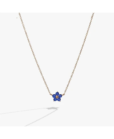 Alex and Ani Crystal Forget-Me-Not Flower Necklace