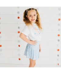 Sweet Wink Little and Big Girls Glitter Flag Bow Clip Set
