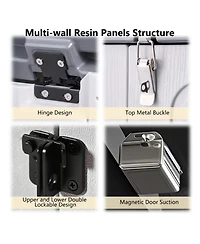 sumyeg Multi-Use Plastic Storage Cabinet with Dividers for Home, Office and Garage Organization