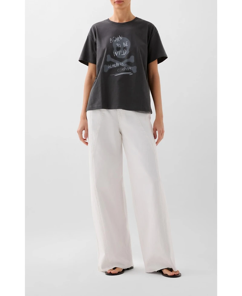 Scalpers Women's Blurry Skull Tee