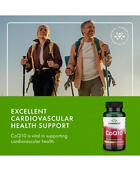 Swanson CoQ10 120 mg Heart and Cardiovascular Health, Energy Support, Maintains Coenzyme Q10 Levels, 100 Capsules