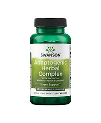 Swanson Rhodiola Ashwagandha Ginseng Complex Energy Immune Function Nervous System Stress Support Adaptogen Herb Supplement 60 Capsules