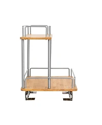 Household Essentials Glidez Bamboo Pull-Out Storage Organizer, 2 -Tier Design