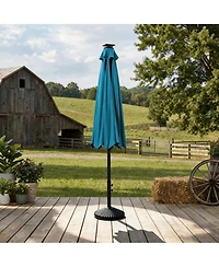 Mondawe 10 feet Electric Patio Umbrella with Remote and Led Light