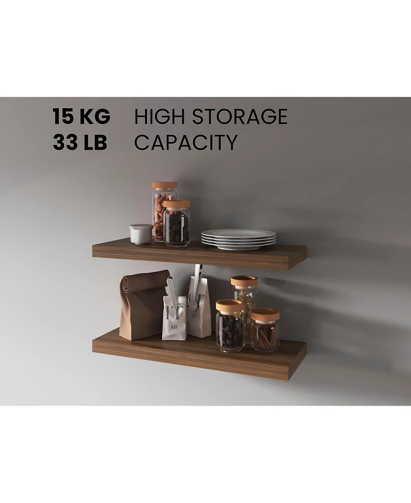 Fm Furniture Iva Floating Shelf in Melamine x2