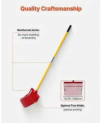 Sugift Manure Fork, 18 Angled Tines, Horse Manure Rake with Fiberglass Handle