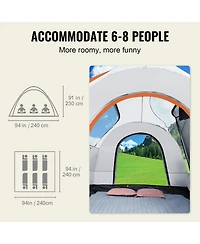 Mecale 8x8 Ft Suv Camping Tent for 6-8 Person Waterproof PU2000