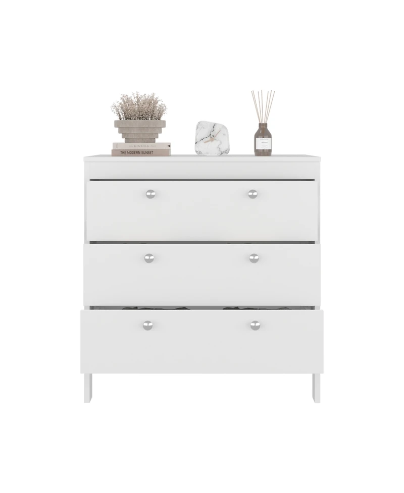 Fm Furniture Reti 3-Drawer Chest with Functional Storage and Modern Design
