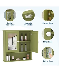 gaomon Bathroom Wall Cabinet - 23x22.1x5.1 Inch Medicine with Adjustable Shelf, Mounted Storage for Bathroom, Kitchen, Laundry Room