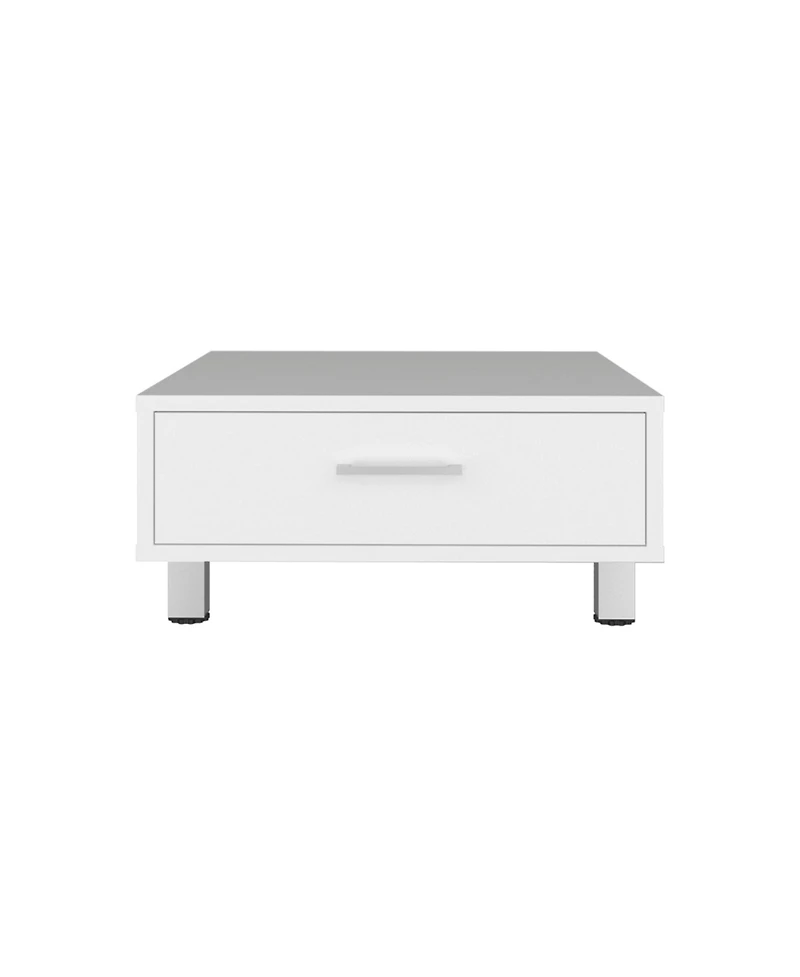Fm Furniture Berd Coffee Table with Drawer and Metal Legs, Compact Design
