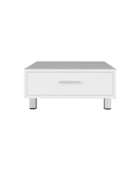 Fm Furniture Berd Coffee Table with Drawer and Metal Legs, Compact Design