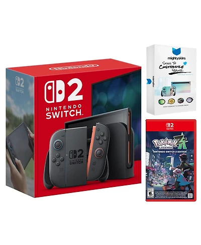 Nintendo Switch 2 Video Game Console with Pokemon Legends: Z-a and MightySkins Code Bundle