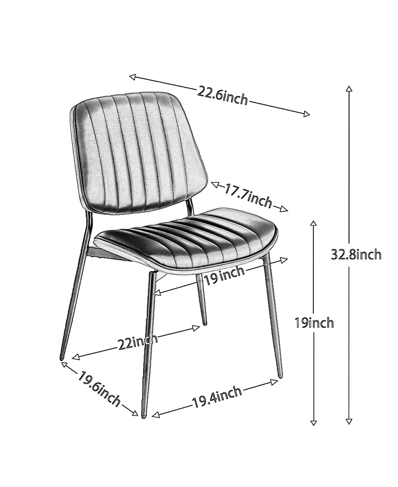 Rainsken Linen Dining Chairs Set of 2, Retro Upholstered Kitchen Chairs with Bentwood Back and Adjustable Feet