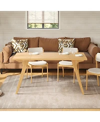 Rainsken 2-in-1 Transformer Coffee Table and Expandable Dining Table for 3, Space-Saving Design with Adjustable Height for Small Apartments