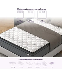 Clihome Isabella 14 Inch Hybrid Pillow Top Mattress