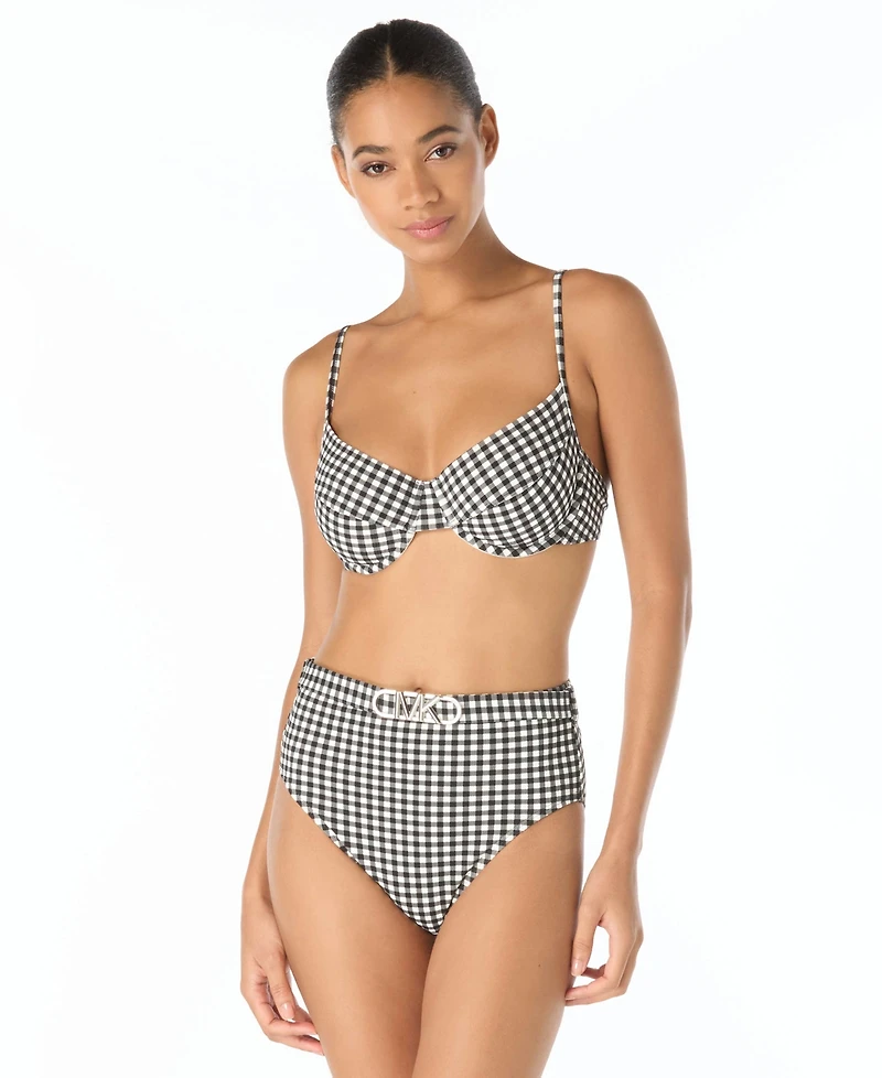Michael Kors Women's V-Neck Underwire Bikini Top