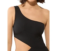 Michael Kors Women's One-Shoulder One-Piece Swimsuit