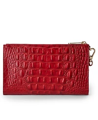 Brahmin Adia Croc-Embossed Small Zippered Wristlet