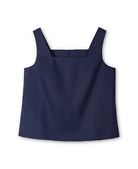 Hope & Henry Women's Linen Square Neck Tank