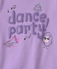 Carter's Toddler Girls' 2T-5T Dance Party Short-Sleeve T-Shirt, Shorts and Pants Sleep Play, 4-Piece Set
