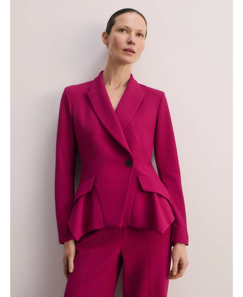 The Fold Women's Merida Sculpt Stretch Crepe Blazer