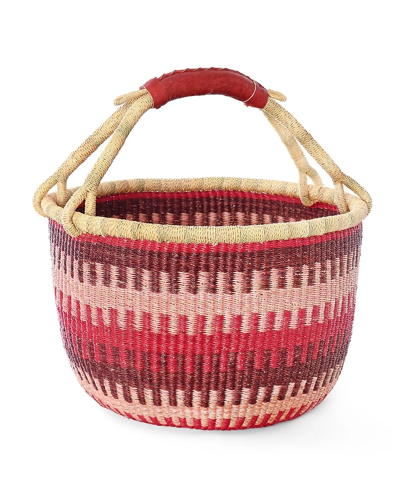 African Modern, Patterned Bolga Basket