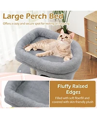 Cozito Cat Tower 26 inch with Padded Plush Perch and Dual Condos