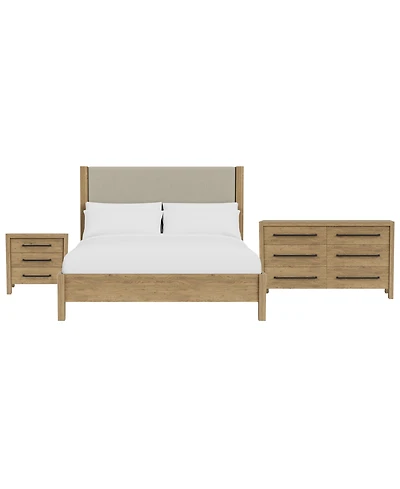 Davie 3-Pc. King Set (Upholstered Bed