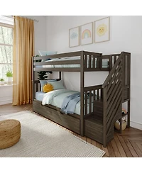 Max & Lily Twin over Staircase Bunk with Trundle