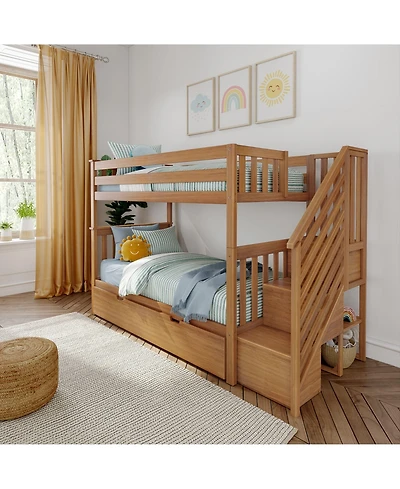 Max & Lily Twin over Staircase Bunk with Trundle