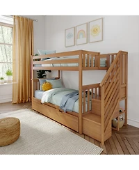 Max & Lily Twin over Staircase Bunk with Trundle